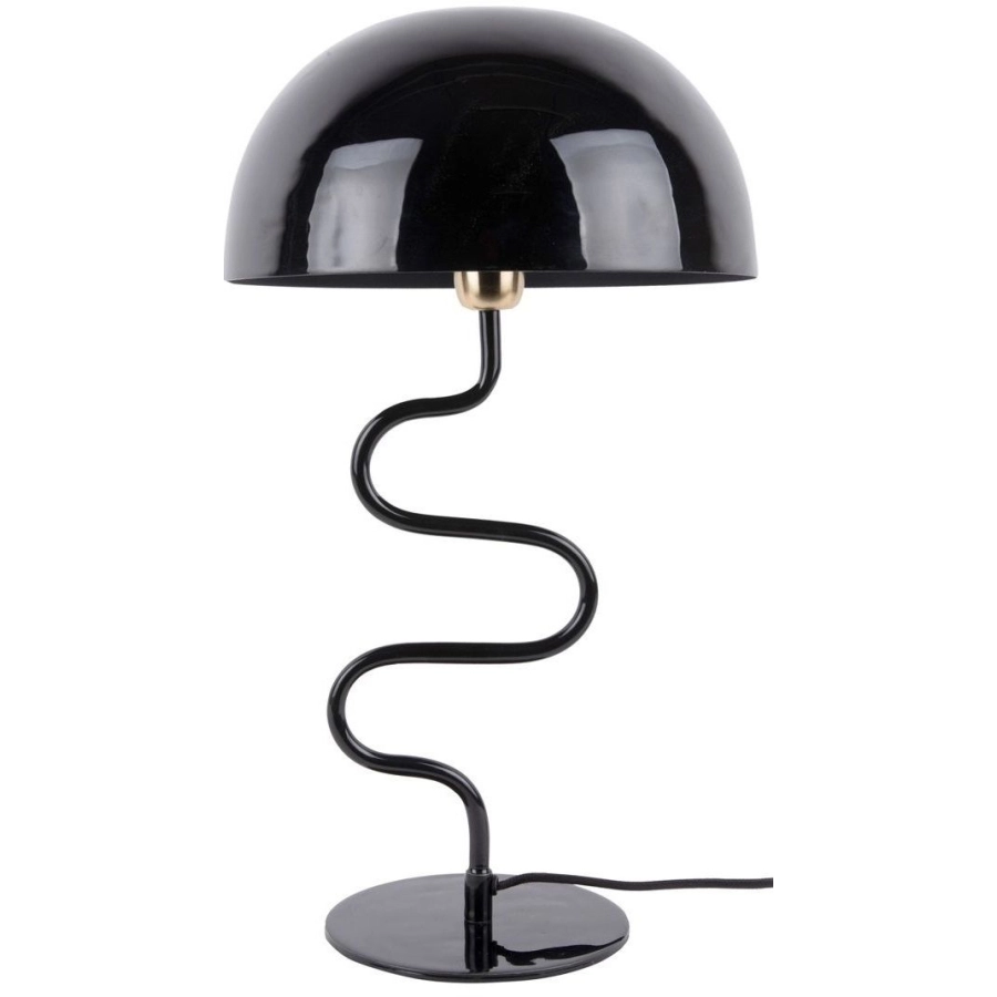 Leitmotiv Twist enamel Tischlampe - black - Höhe 54 cm - 31x31 cm