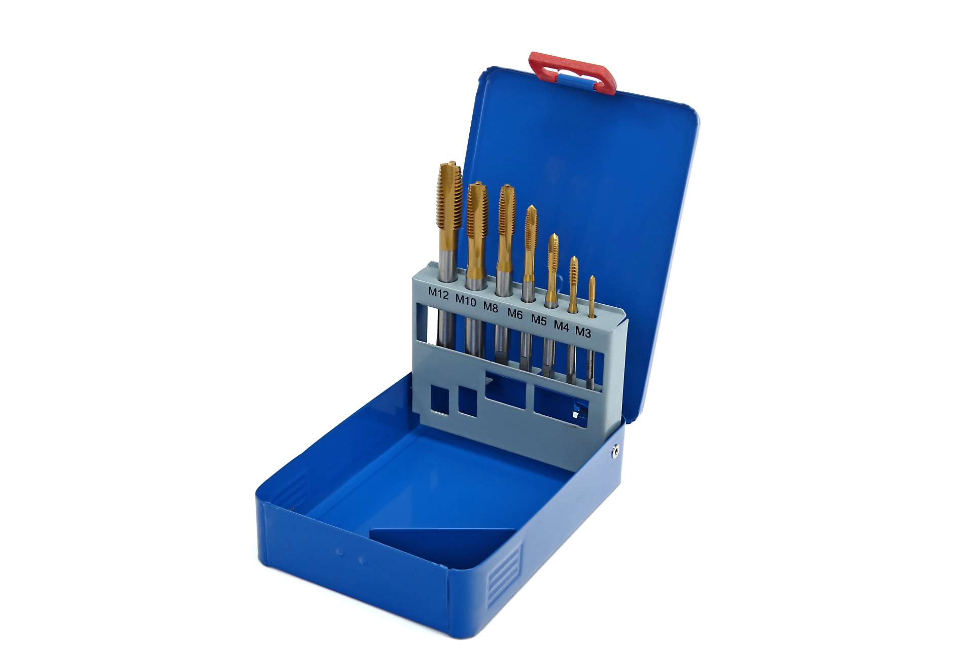 HBM 7 Stück HSS - Verzinnt Kobalt Maschinengewindebohrer Set M3-12