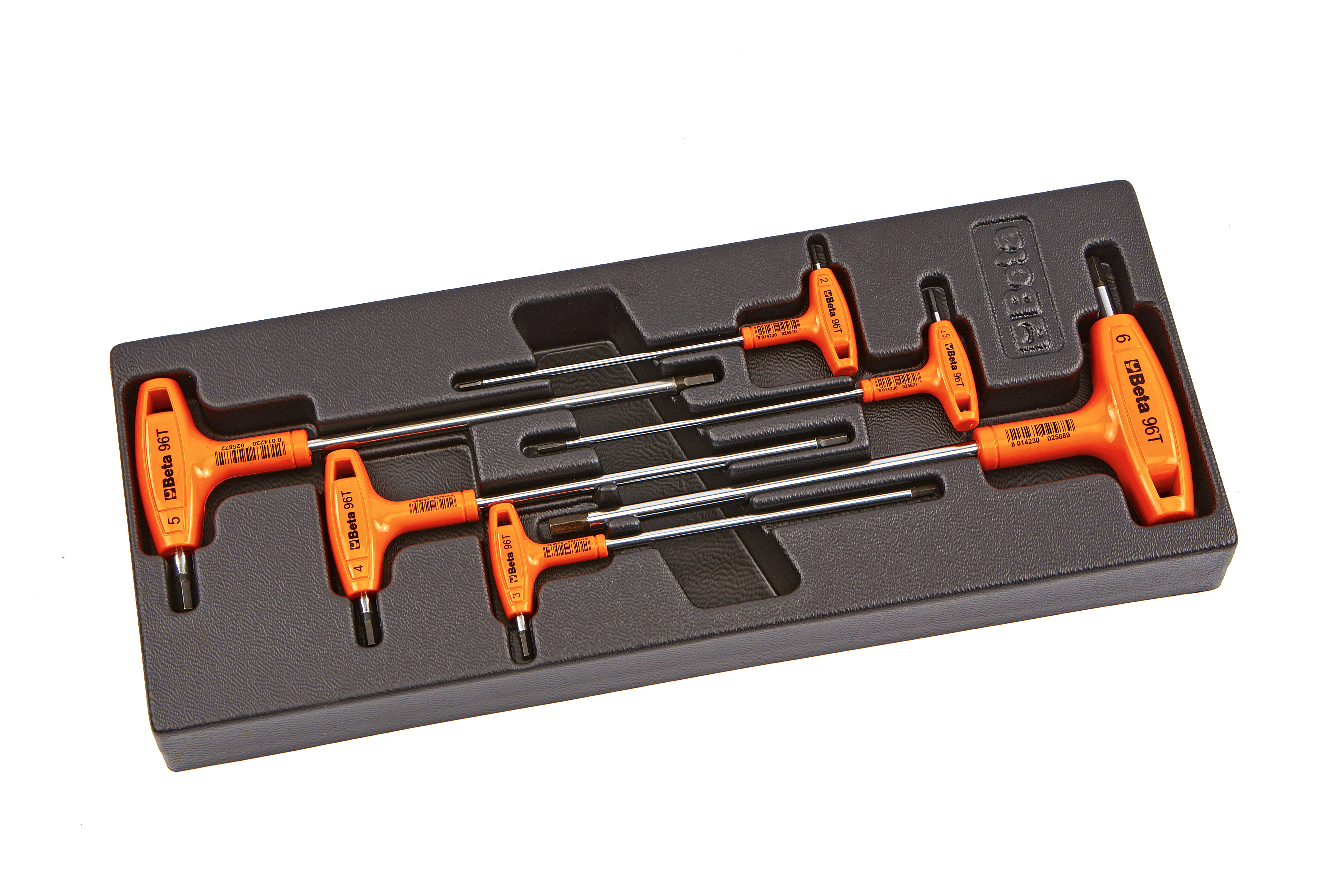 Beta T52 - 6er-Pack Sockel T-Griff Inlay