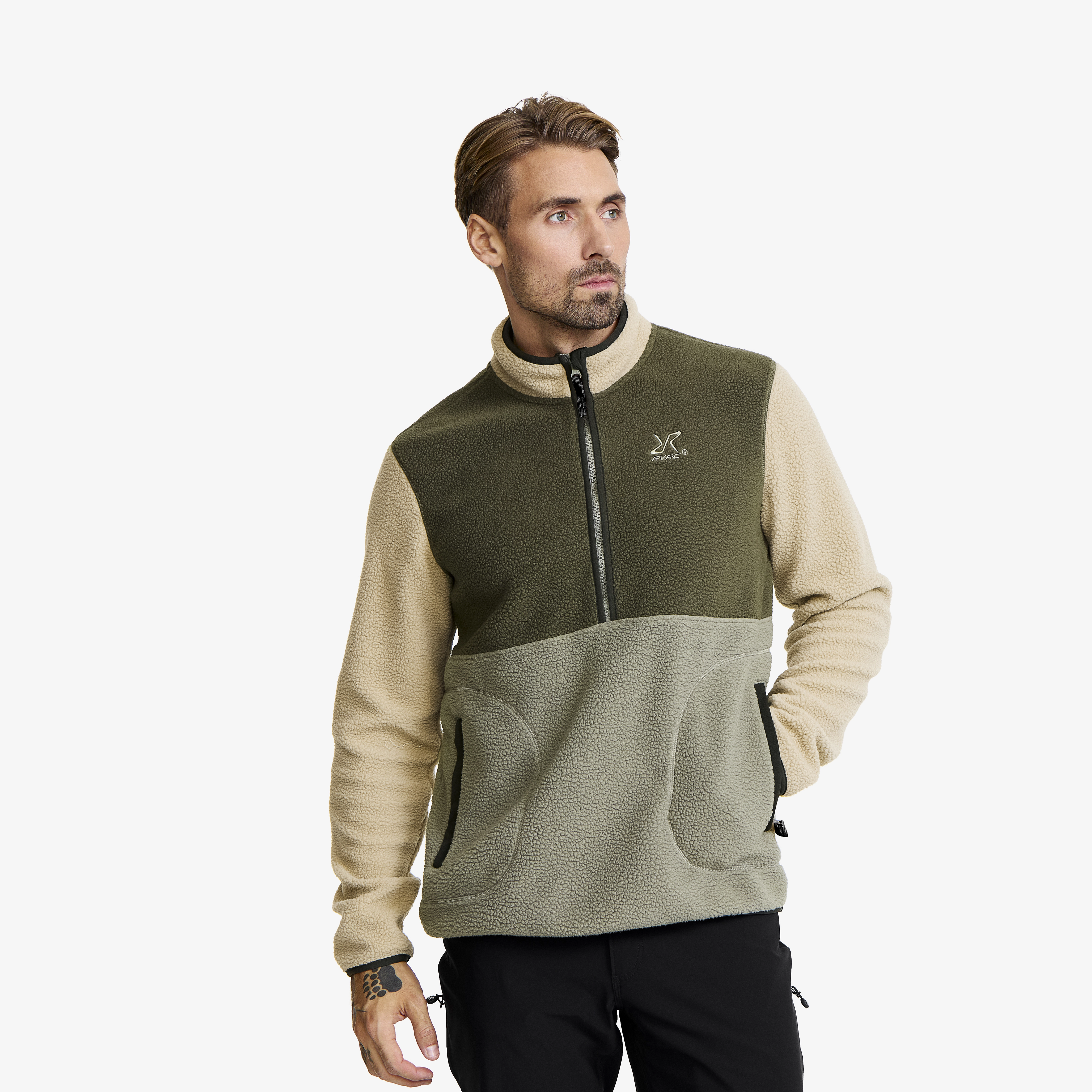 Canyon Half-zip Pile Fleece Herren Grape Leaf/Eucalyptus, Größe:S - Herren > Oberteile > Fleece