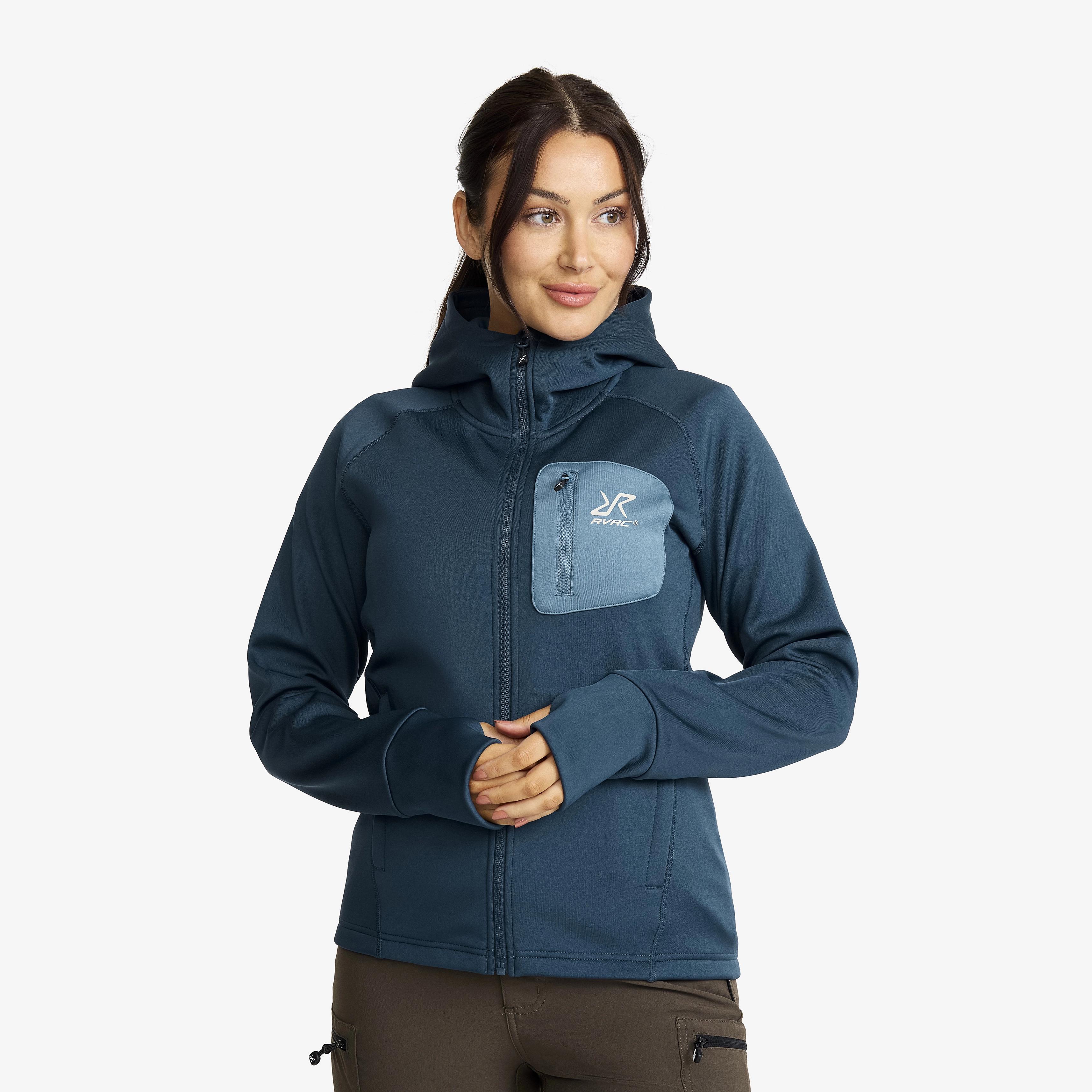 Evolution Stretch Fleece Hoodie Damen Moonlit Ocean/Stellar, Größe:3XL - Damen > Oberteile > Hoodies