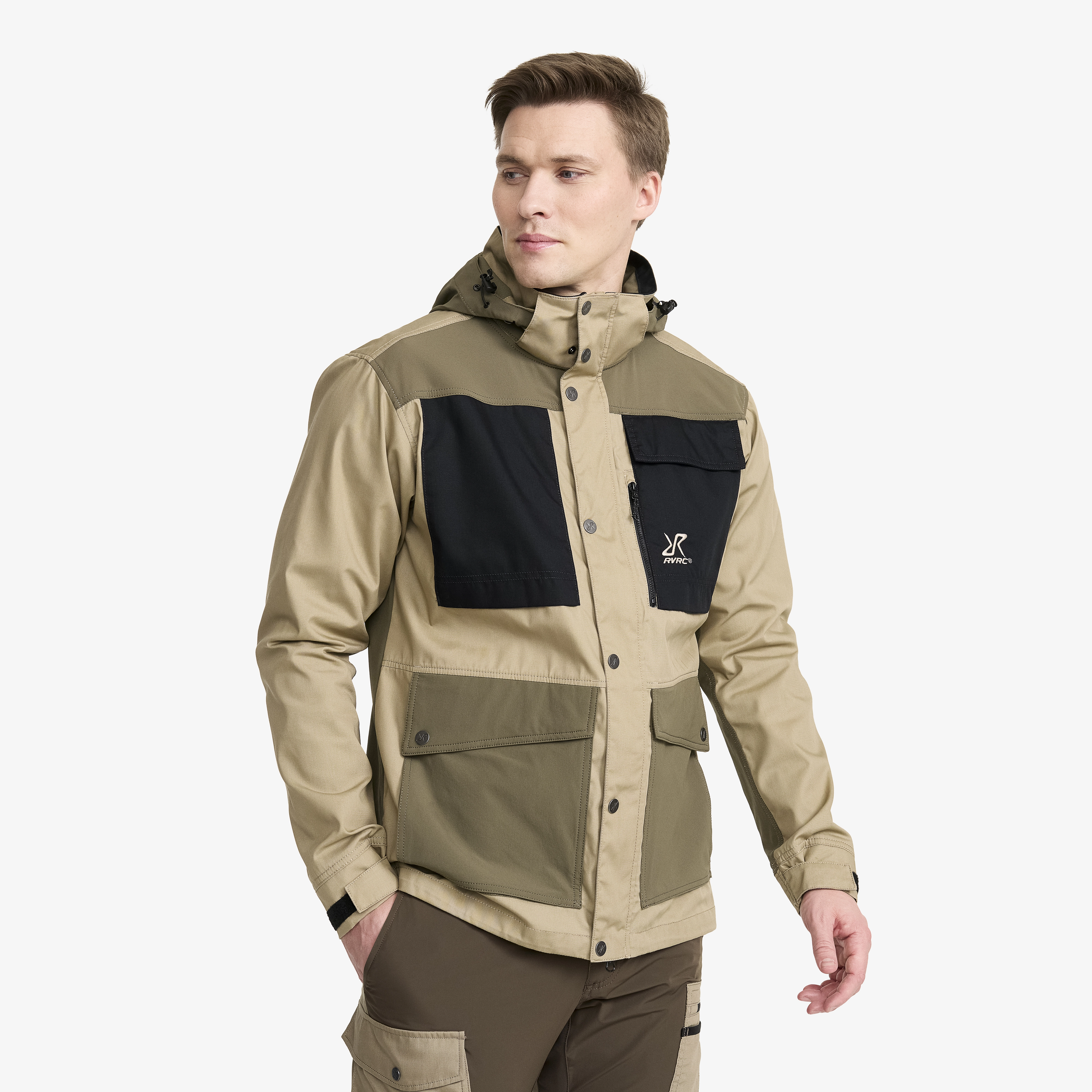 Rambler Lightweight Pro Jacket Herren Khaki/Light MossGray, Größe:L - Outdoorjacke, Regenjacke & Softshelljacke