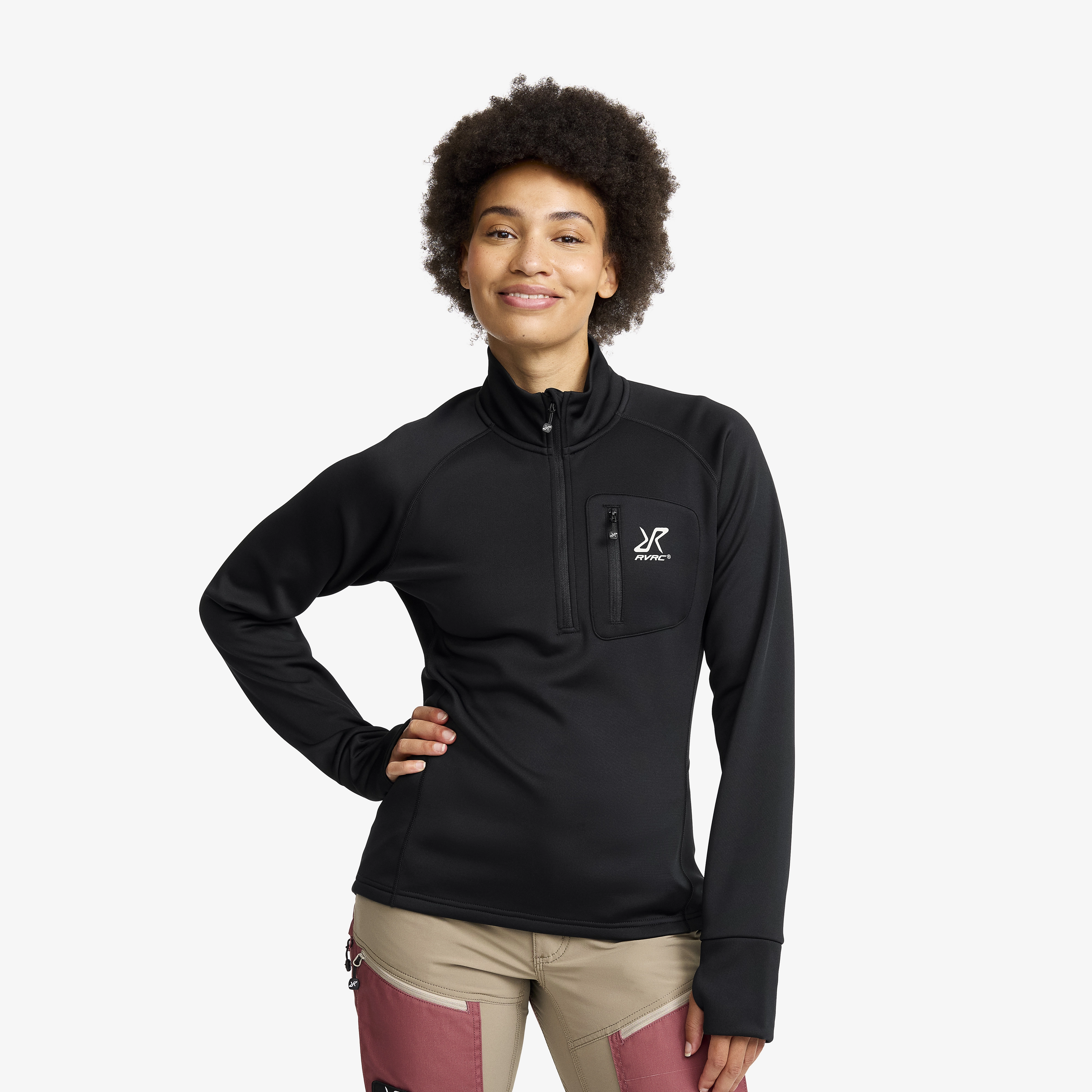 Evolution Half-zip Stretch Fleece Damen Black, Größe:XS - Damen > Oberteile > Fleece