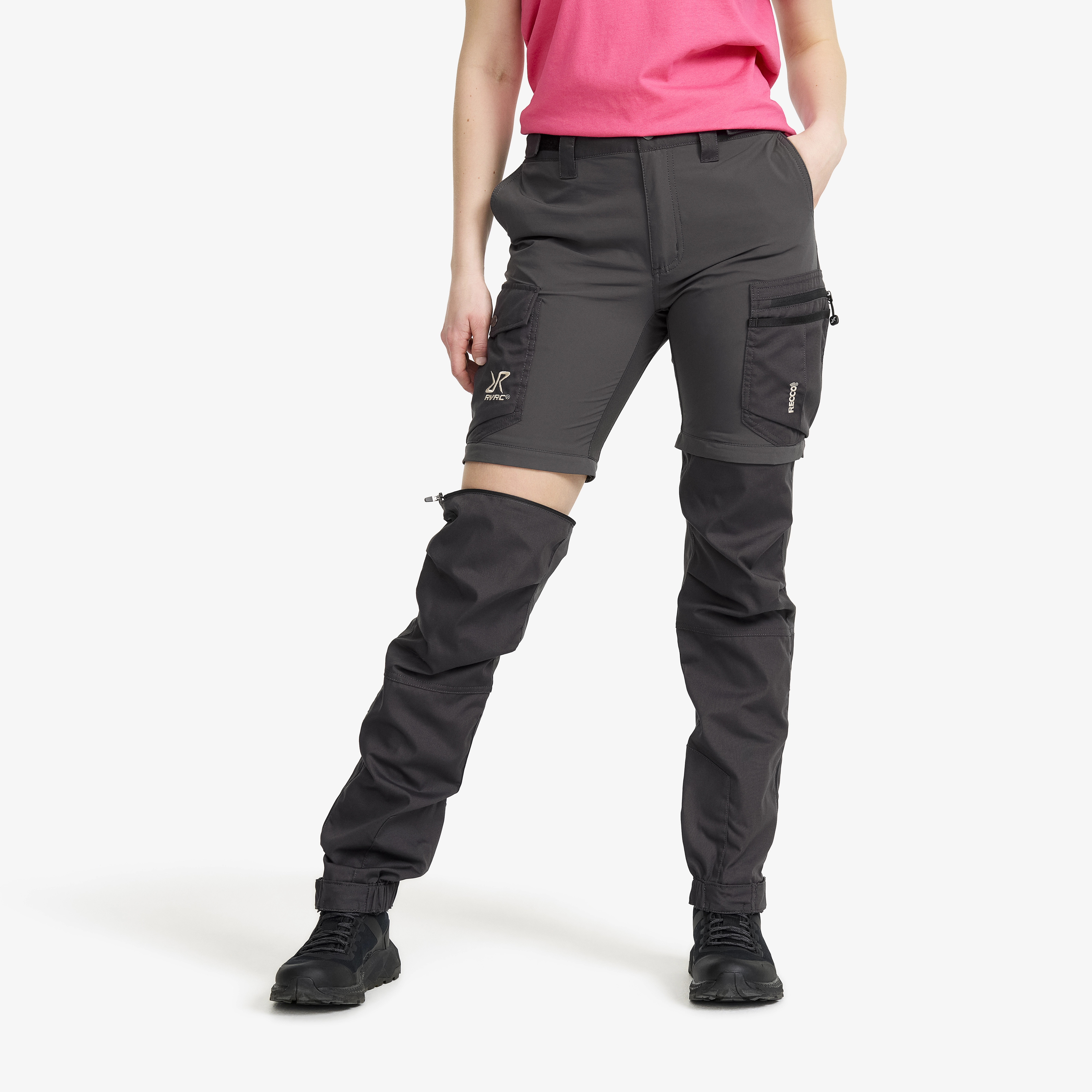Rambler Lightweight Zip-off Pants Damen Anthracite, Größe:XL - Outdoorhose, Wanderhose & Trekkinghose