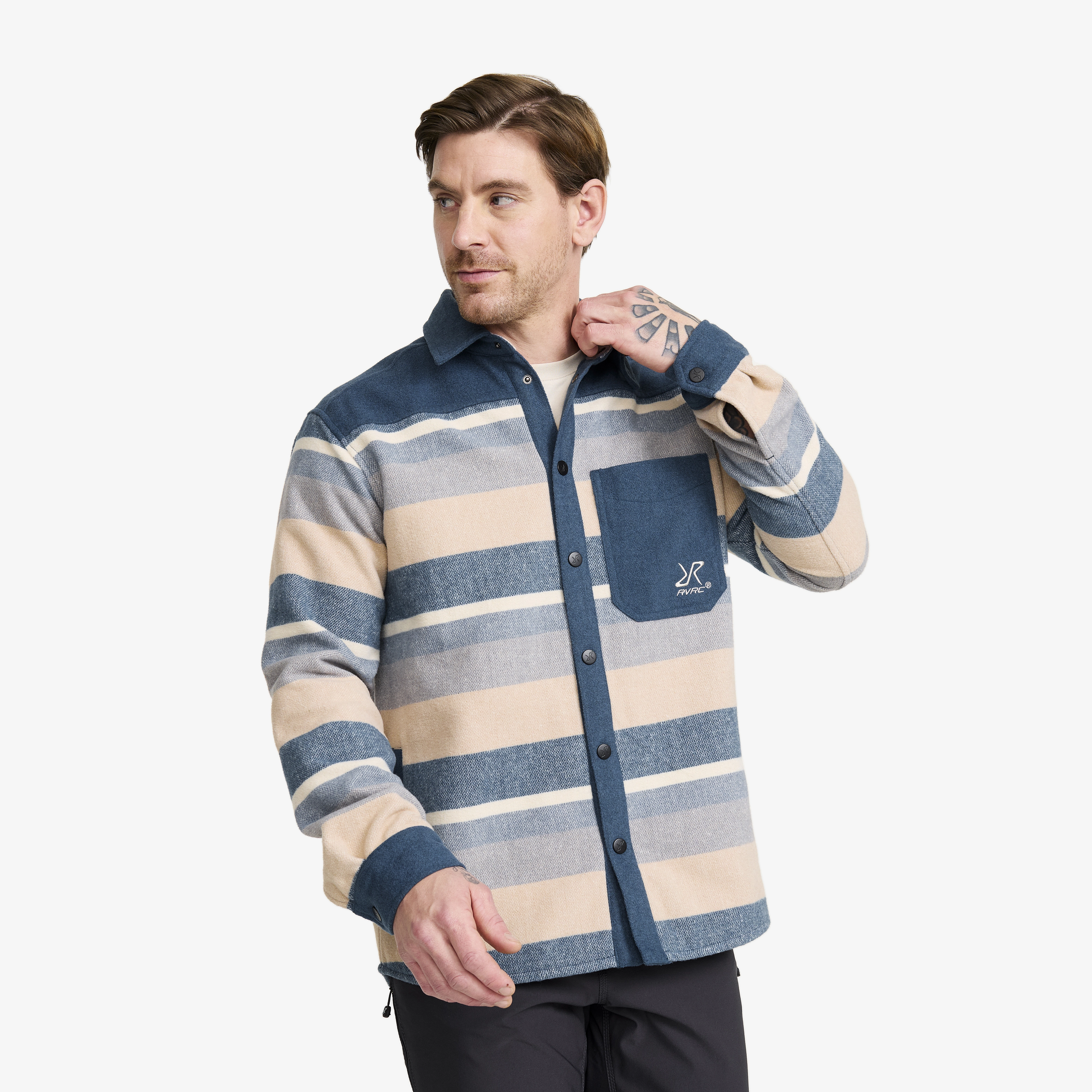 Highland Warm Overshirt Herren Orion Blue/Peyote, Größe:S - Herren > Oberteile > Hemden & Langarmshirts