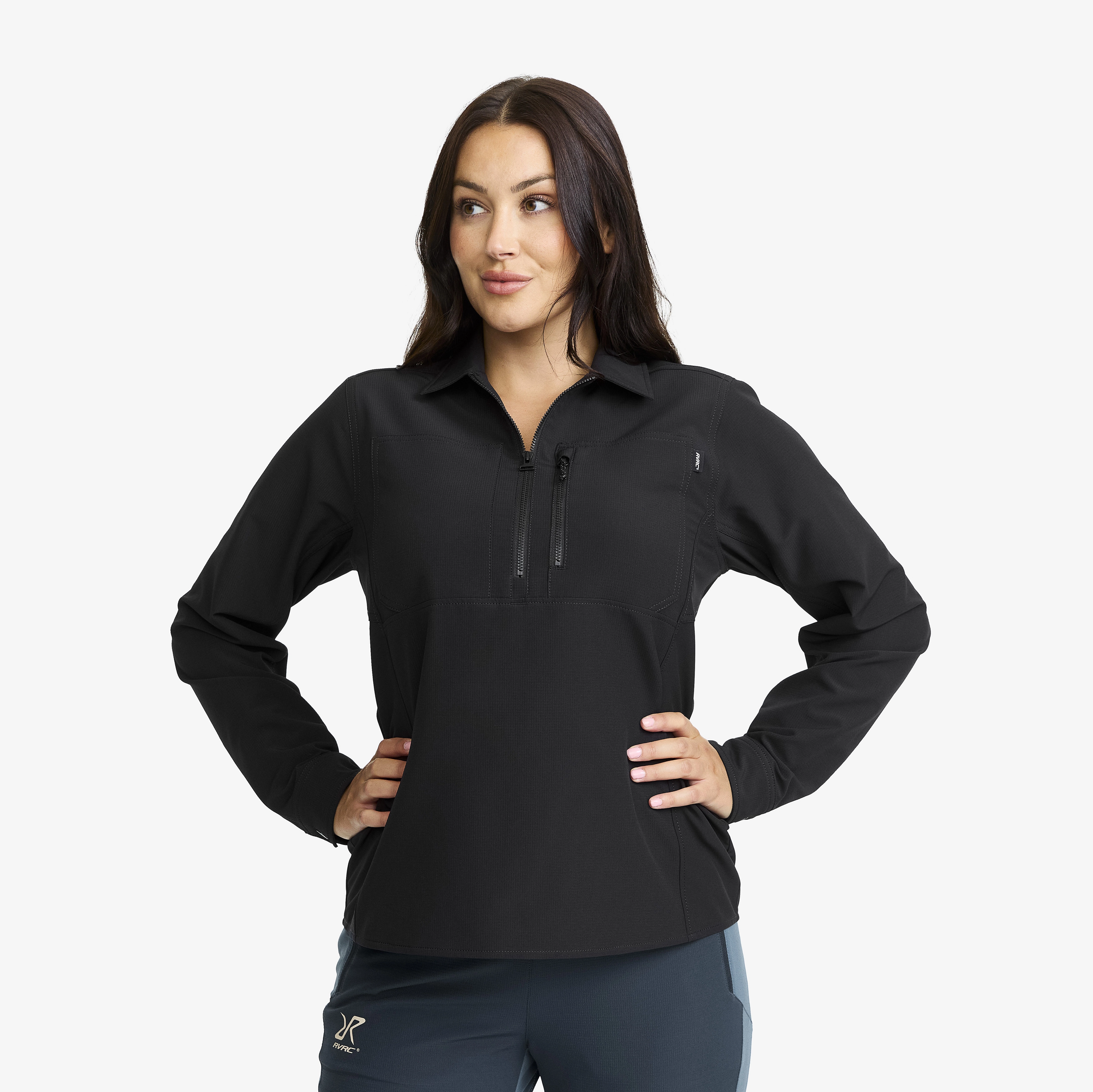 Ridge Half-zip Trek Shirt Damen Black, Größe:XS - Damen > Oberteile > Hemdblusen & Langarmshirts
