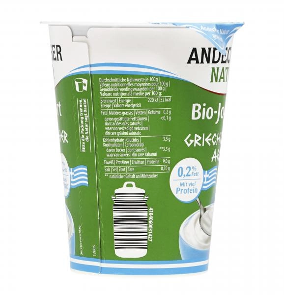 Andechser Natur Bio Joghurt griechischer Art 0,2%