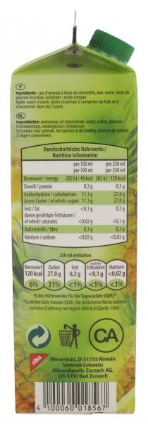 Wesergold Ananas-Nektar