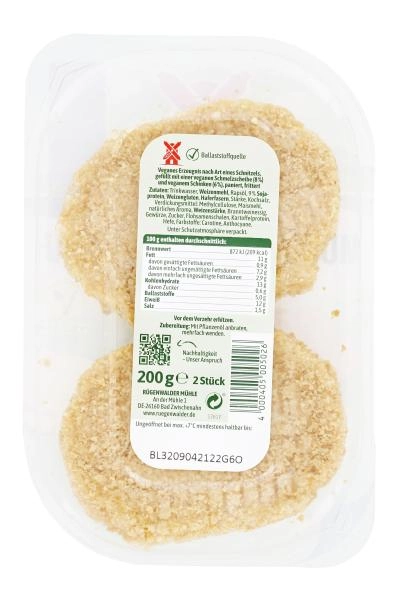 Rügenwalder Mühle Vegane Mühlen Cordon Bleu