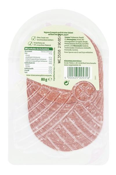 Rügenwalder Mühle Vegane Mühlen Salami klassisch
