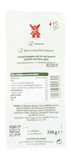 Rügenwalder Mühle Vegane Teewurst fein