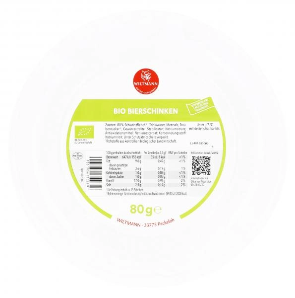 Wiltmann Bio Bierschinken