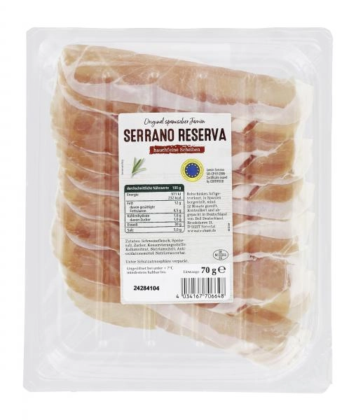 Abraham Serrano Reserva Schinken hauchfeine Scheiben