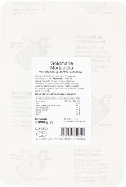 Goldmarie Mortadella mit Pistazien