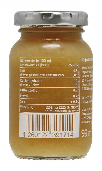 True fruits Ingwer Shot yellow
