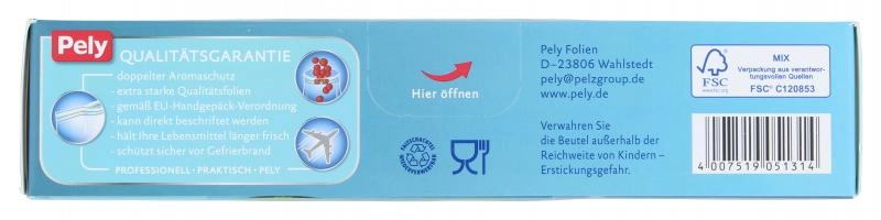 Pely Gefrierbeutel Doppel-Schnell-Verschluss 1 Liter