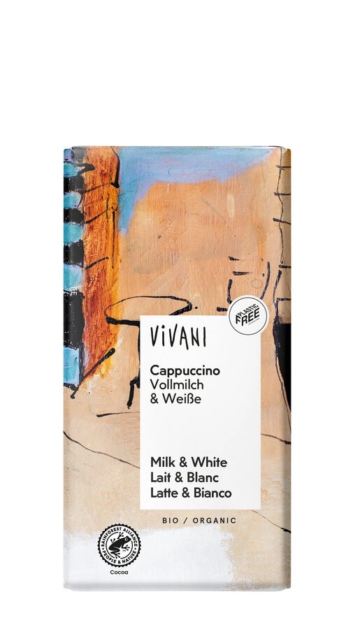 Vivani Cappuccino Schokolade, 100 gr Stück