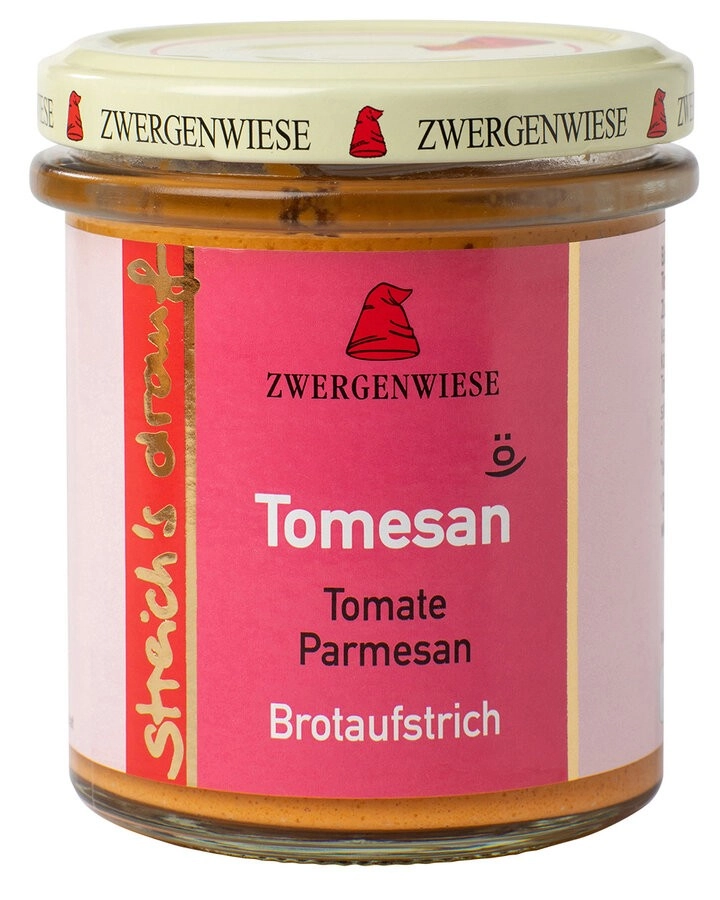 Zwergenwiese streichs drauf Tomesan, 160 gr Glas -