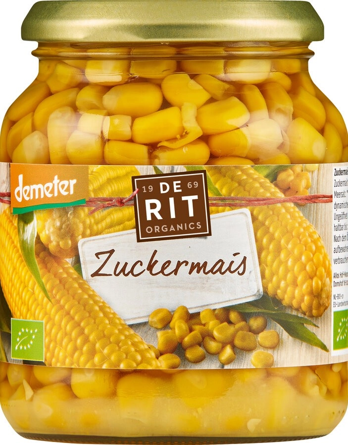 De Rit Zuckermais, 340 gr Glas