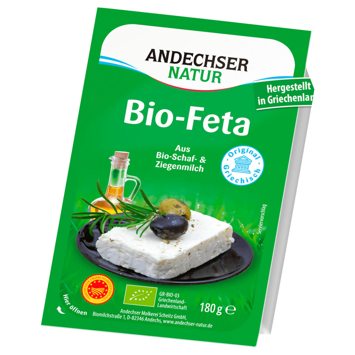 Andechser Natur Original griechischer Feta, 180 g