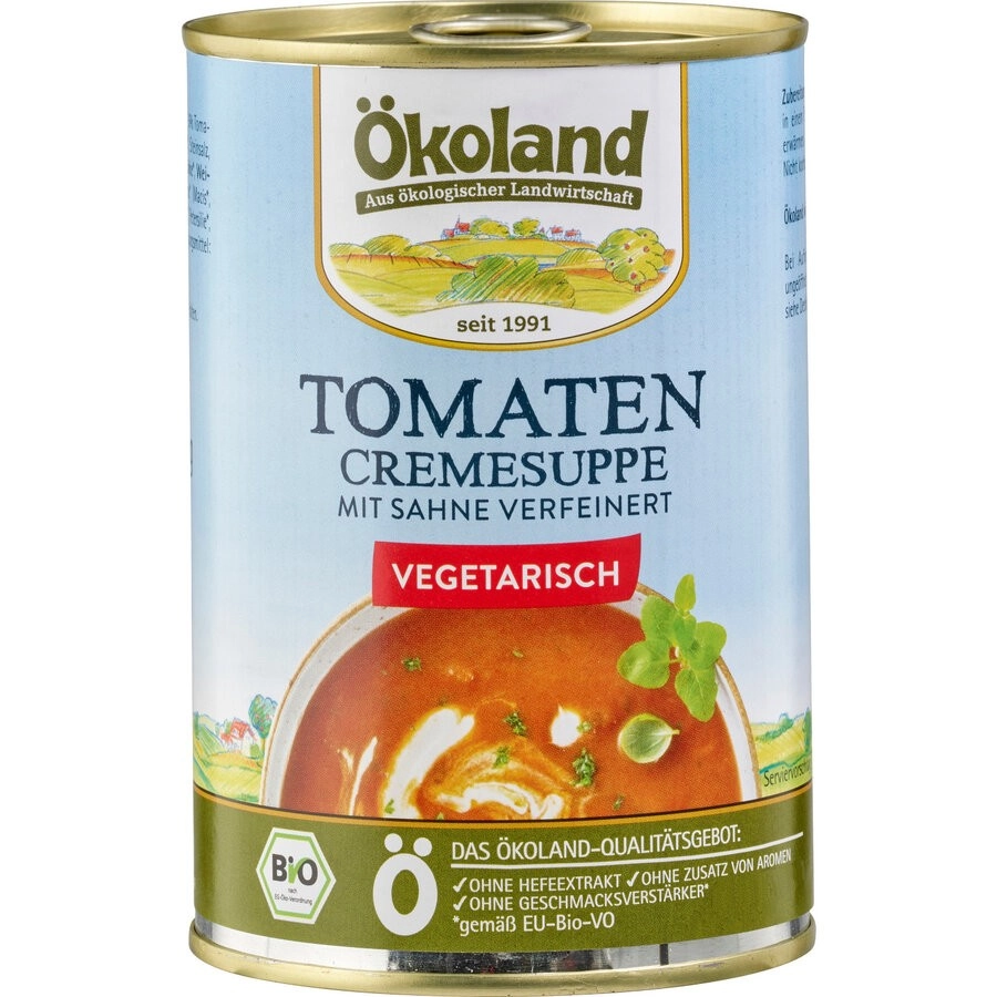 Ökoland Tomaten-Creme Suppe, 400 gr Dose