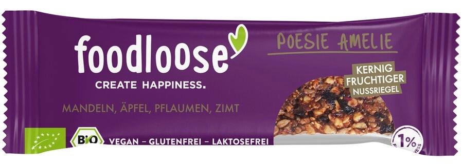 foodloose Nussriegel Poesie Amelie, 35 gr Stück