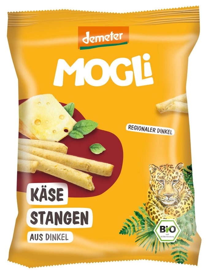 Mogli Käse Stangen aus Dinkel, 75 gr Packung