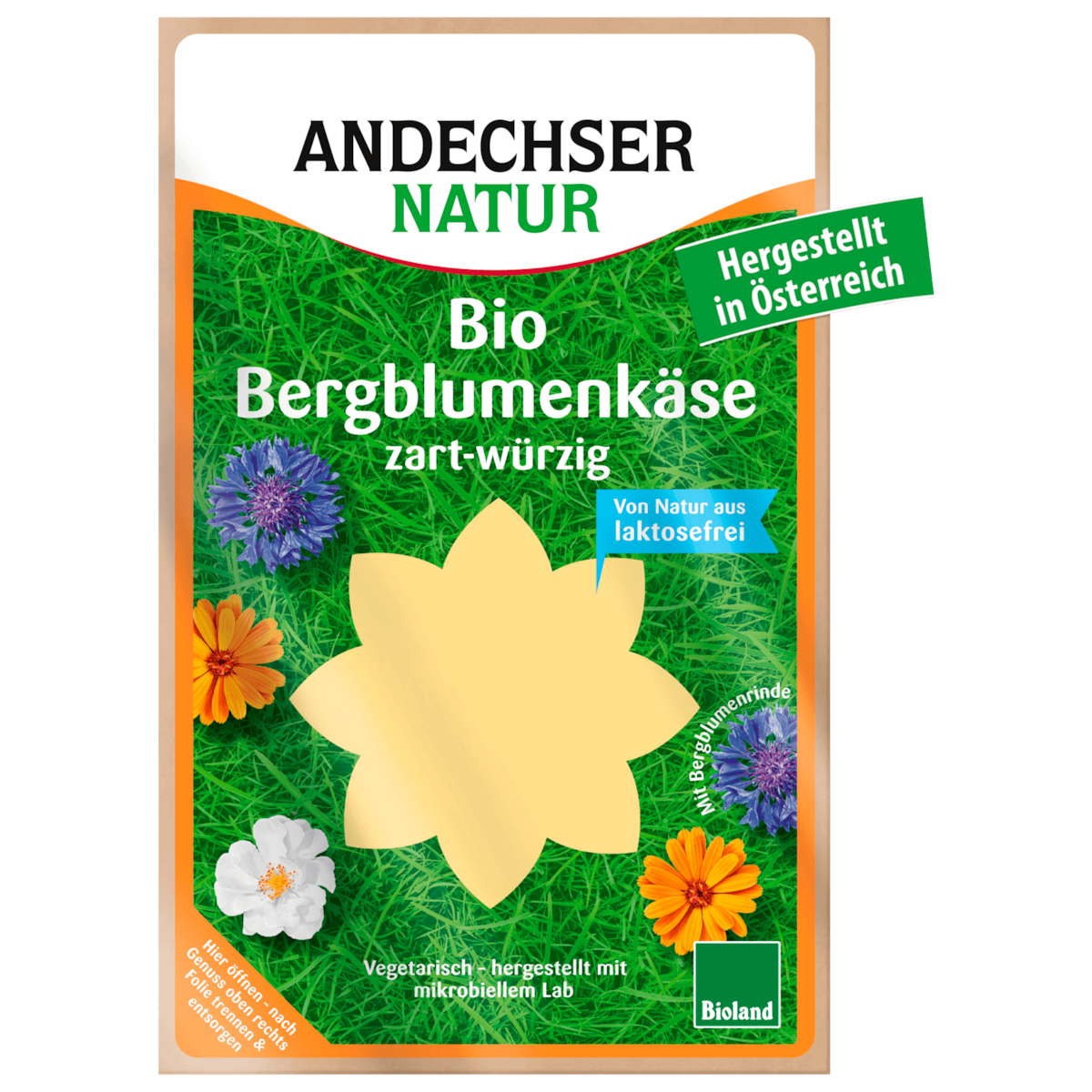 Andechser Natur Bergblumenkäse in Scheiben, 125 g