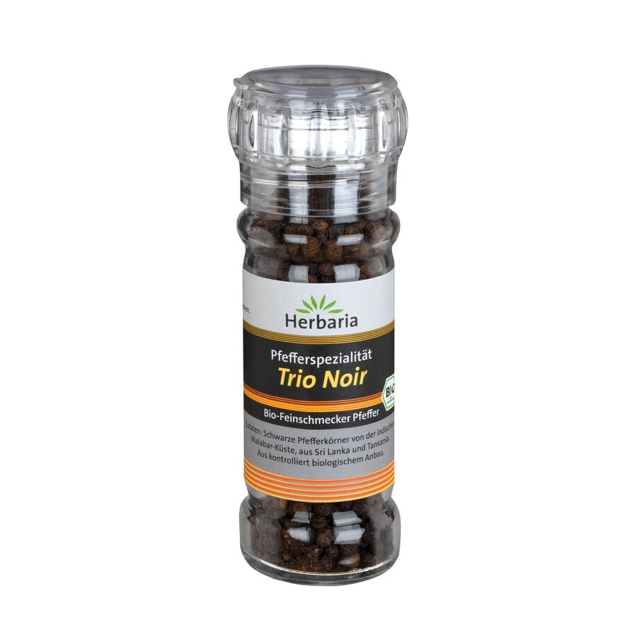 Herbaria Gewürzmühle Trio Noir, mit 3 Sorten schwa