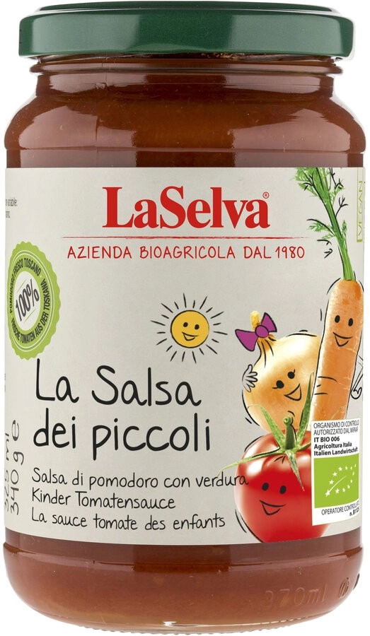 La Selva Kinder Tomatensauce, 340 gr Glas