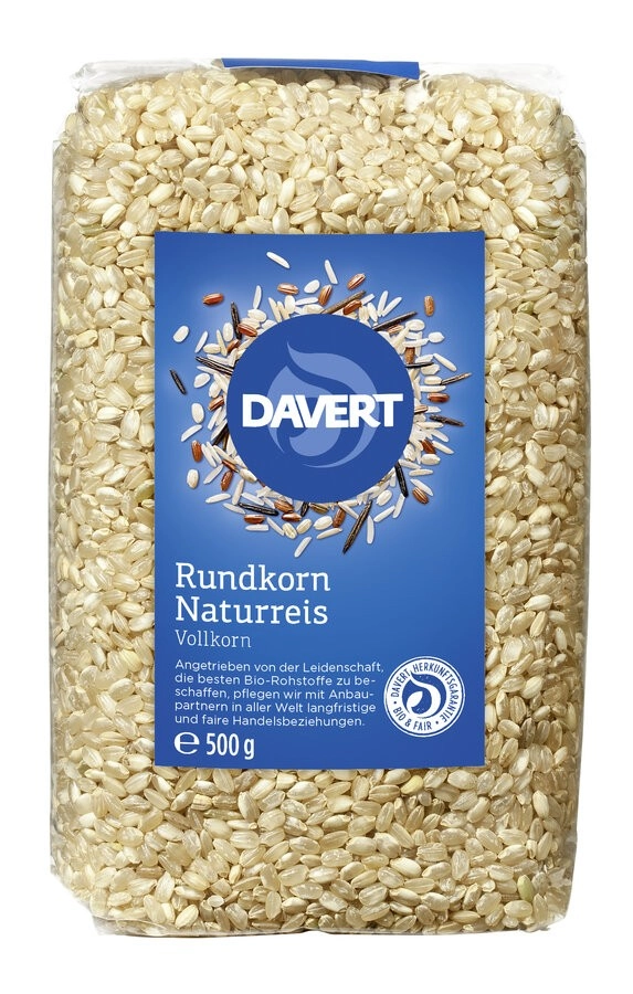 Davert Naturreis Rundkorn, -Vollkorn- 500 gr Packu