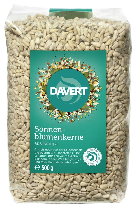 Davert Sonnenblumenkerne, Europa, 500 gr Packung