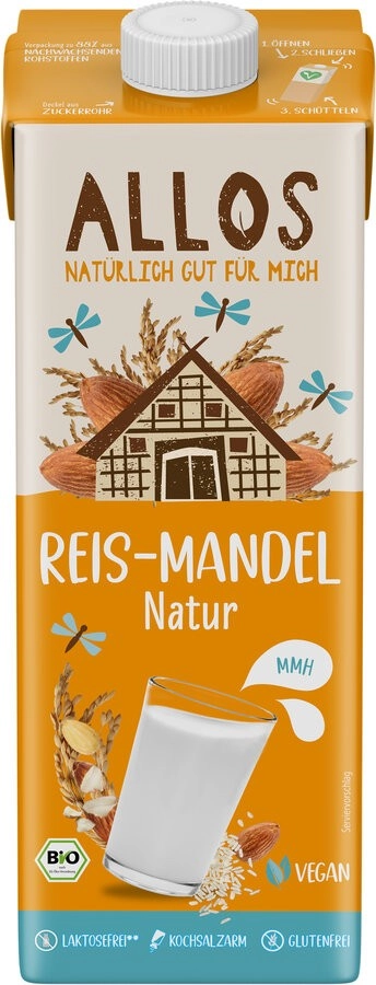Allos Reis Mandel Drink, 1 ltr Packung