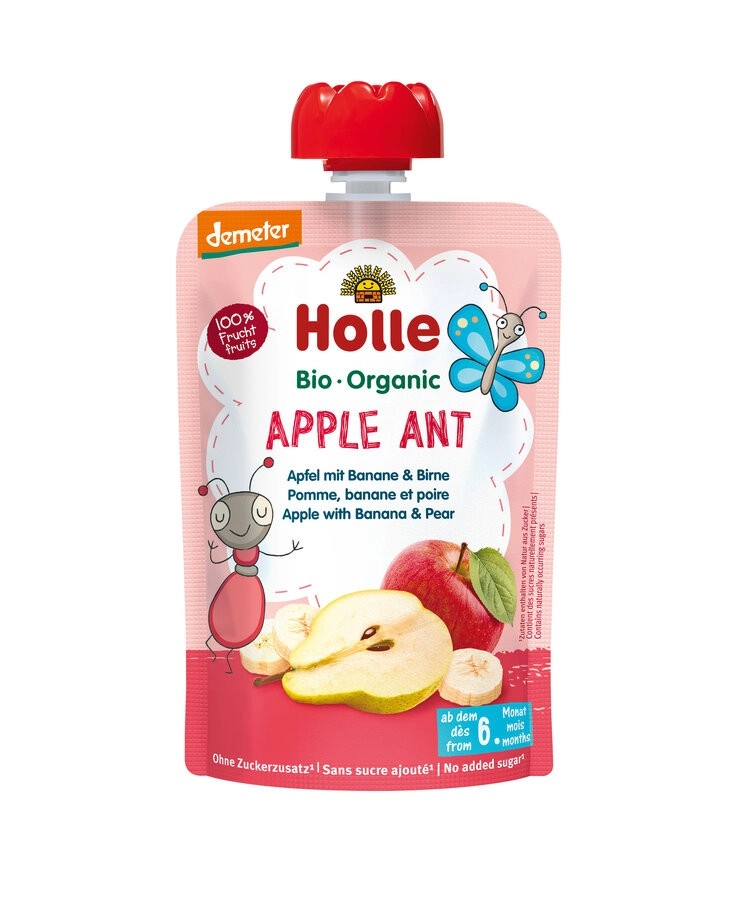 Holle Apple Ant Apfel mit Banane & Birne, 100 gr S