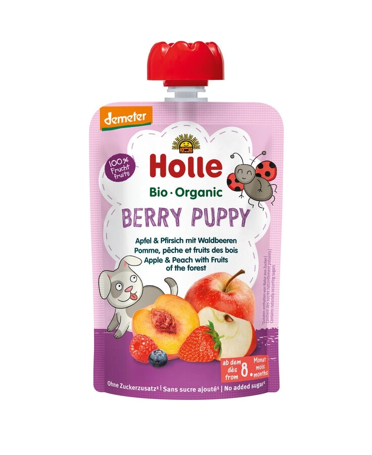 Holle Berry Puppy Apfel & Pfirsich mit Waldbeeren,