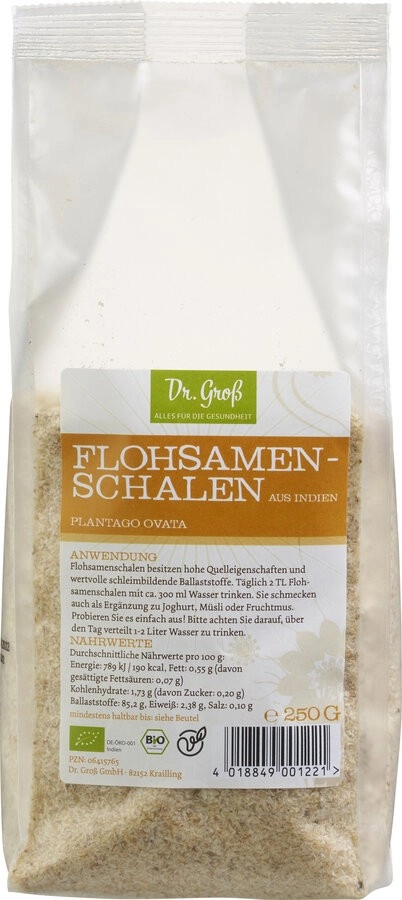 Dr. Groß Flohsamenschalen, 250 g Packung