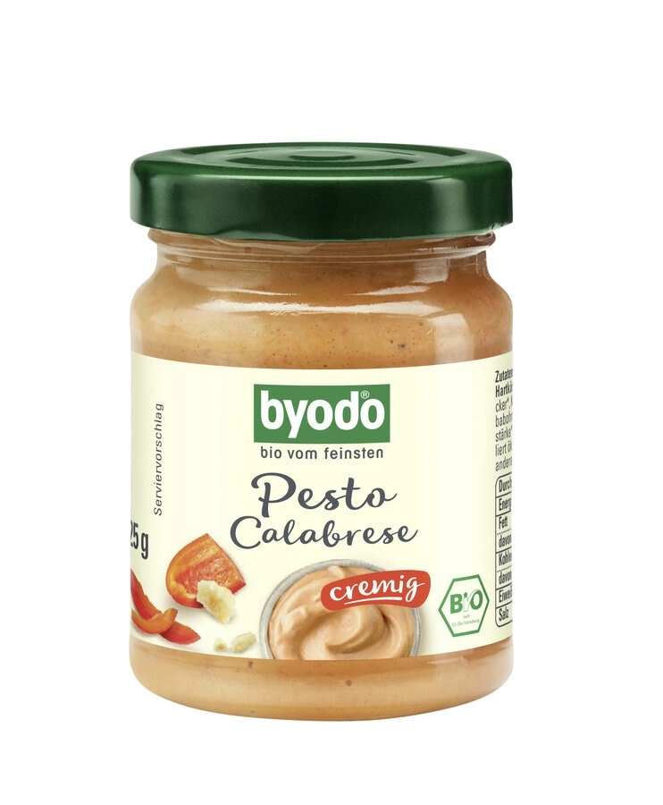 byodo Pesto Calabrese, cremig, 125 g Glas