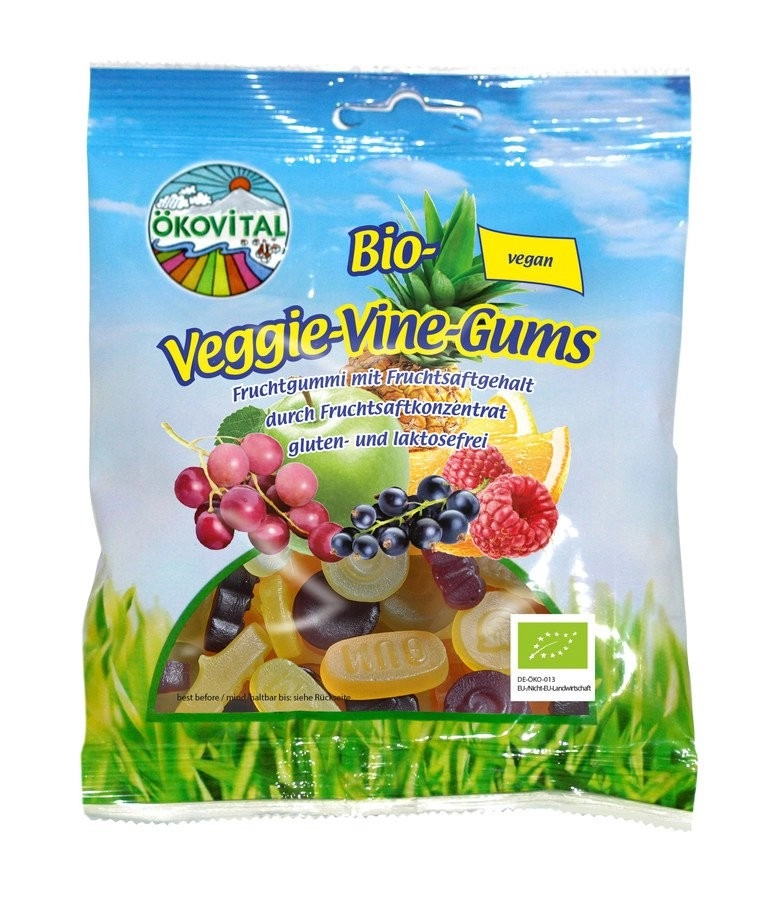 Ökovital Veggie-Vine-Gums ohne Gelatine, 80 g Pack