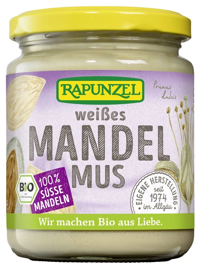 Rapunzel Weißes Mandelmus, 250 gr Glas