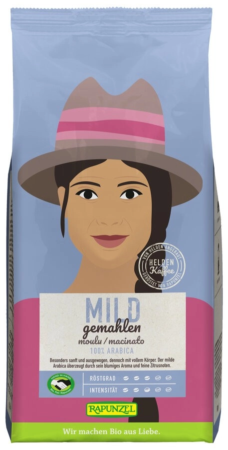 Rapunzel Heldenkaffee Mild, gemahlen HIH, 500 gr P