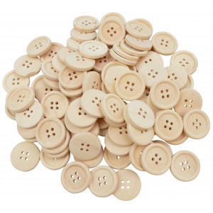 Infinity Hearts Knöpfe Holz 23mm - 100 Stk