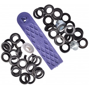Prym Schnürsenkel / Sling Rings Schwarz Oxid. 8mm - 24 Stück