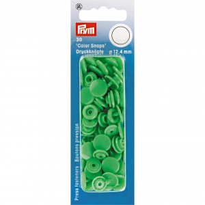 Prym Color Snaps Druckknöpfe Kunststoff Rund Hellgrün 12,4mm - 30 Stk