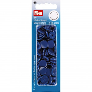 Prym Color Snaps Druckknöpfe Kunststoff Rund Königsblau 12,4mm - 30 St