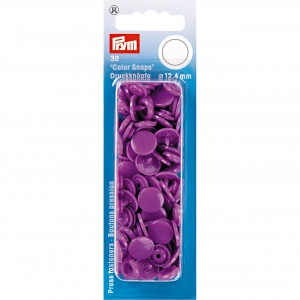 Prym Color Snaps Druckknöpfe Kunststoff Rund Lila 12,4mm - 30 Stk