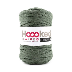 Hoooked Ribbon XL T-Shirt Garn Unicolor SP6 Armeegrün