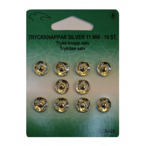 Druckknöpfe Silber 11mm 10 Stk