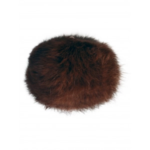 Pompon Quaste Kaninchenhaar Braun 100 mm