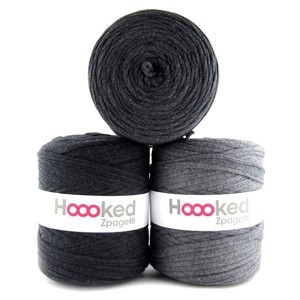 Hoooked Zpagetti T-Shirt Garn Unicolor 22 Dunkler Grauton 1 Stk