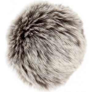 Rico Pompon Quaste Acryl Mix Grau/Silber 10 cm
